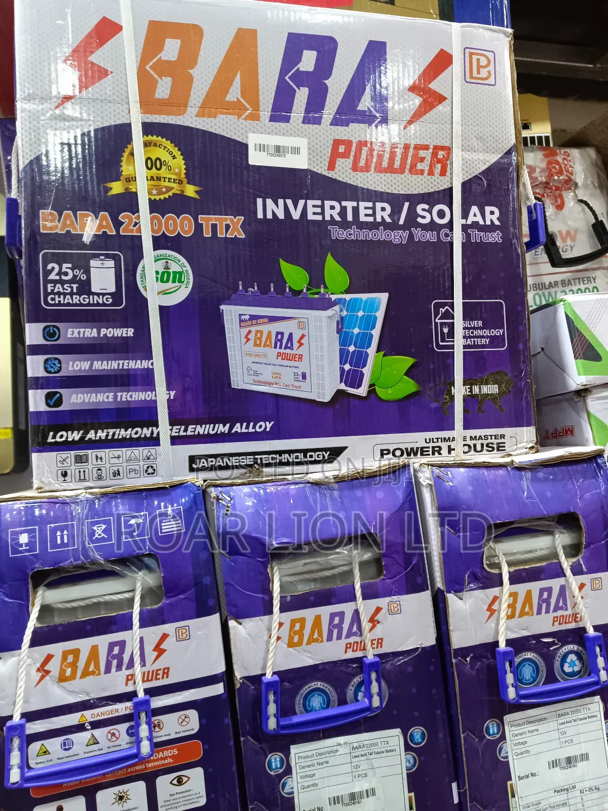 Bara 220ah Tubular Battery