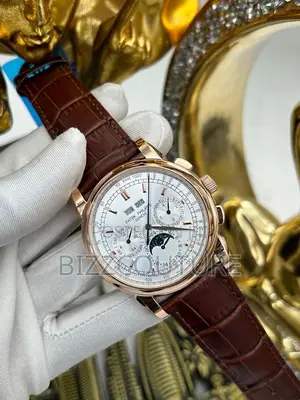 Original Patek Philippe Chronograph Brown Leather Watch
