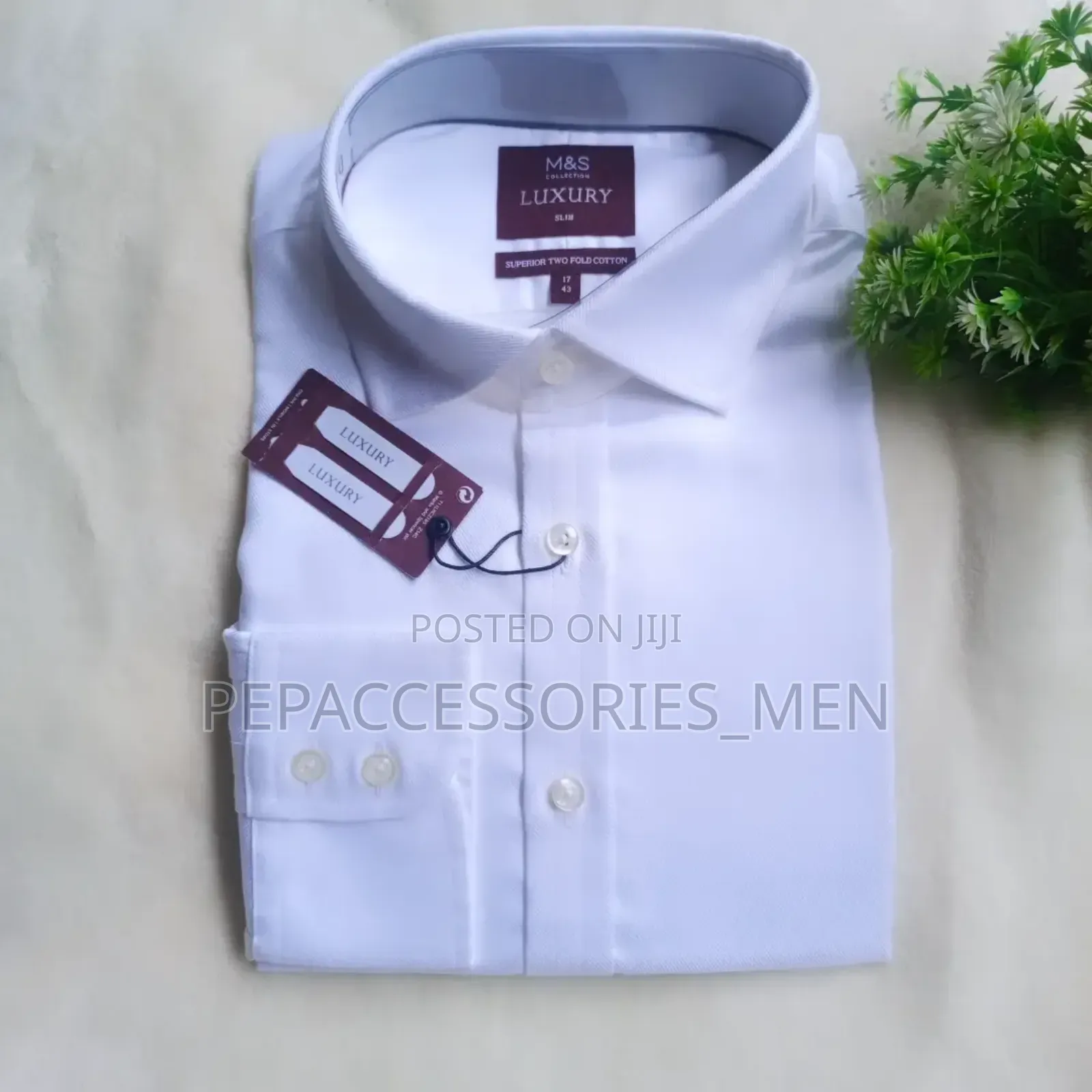 Unisex White Collar Shirts