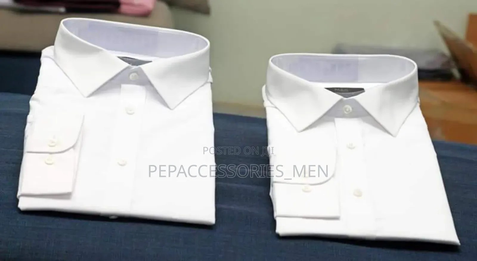 Unisex White Collar Shirts