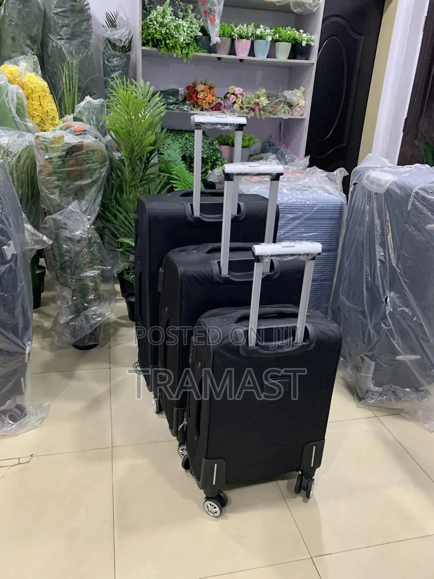 Seven Space Black Travel Luggage