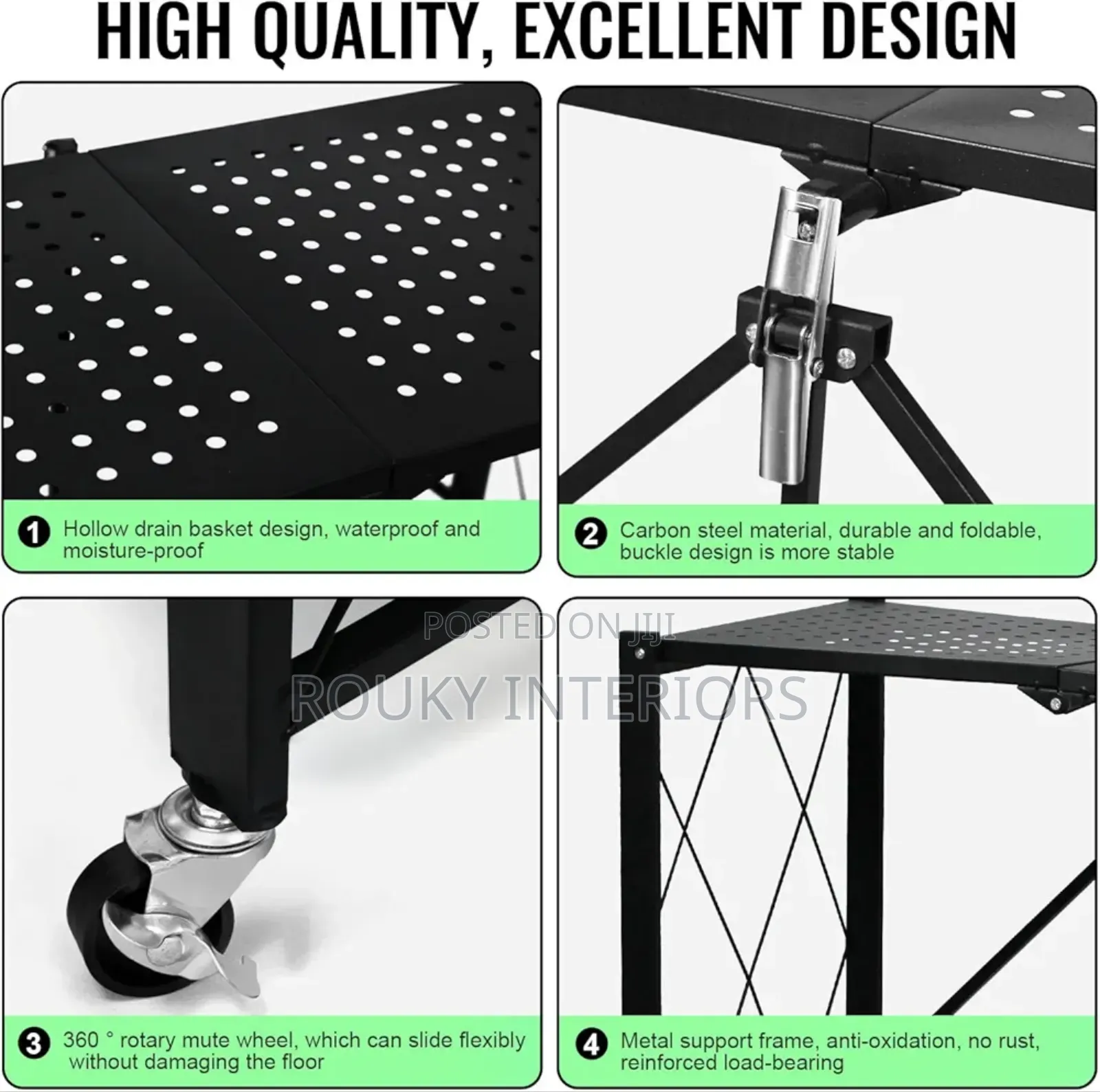 Multifunctional 4 Tier Adjustable Storage Shelf