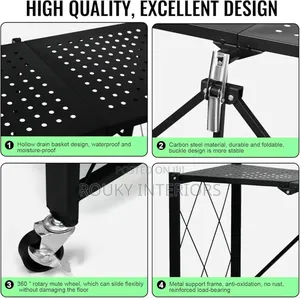 Multifunctional 4 Tier Adjustable Storage Shelf