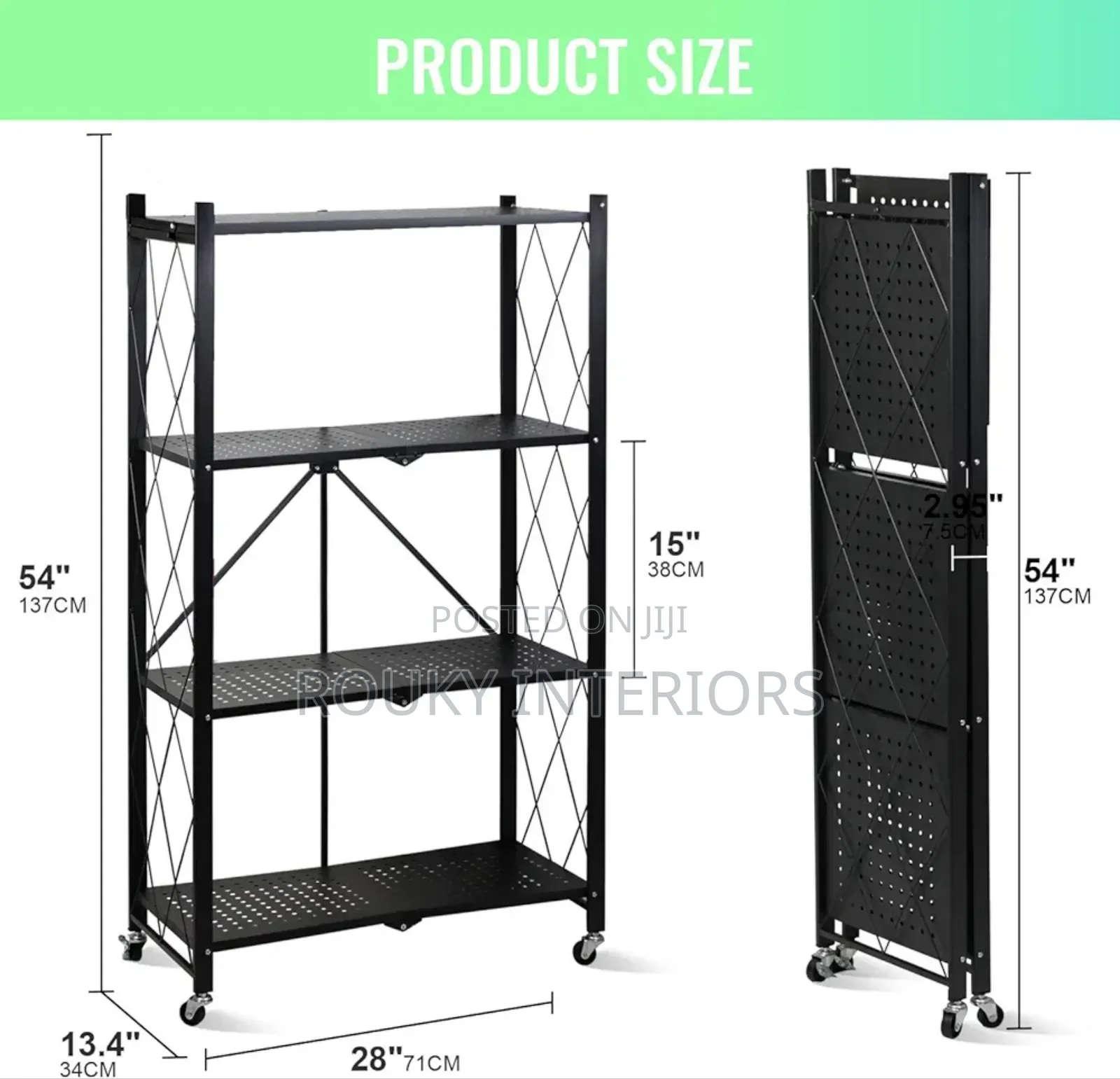 Multifunctional 4 Tier Adjustable Storage Shelf