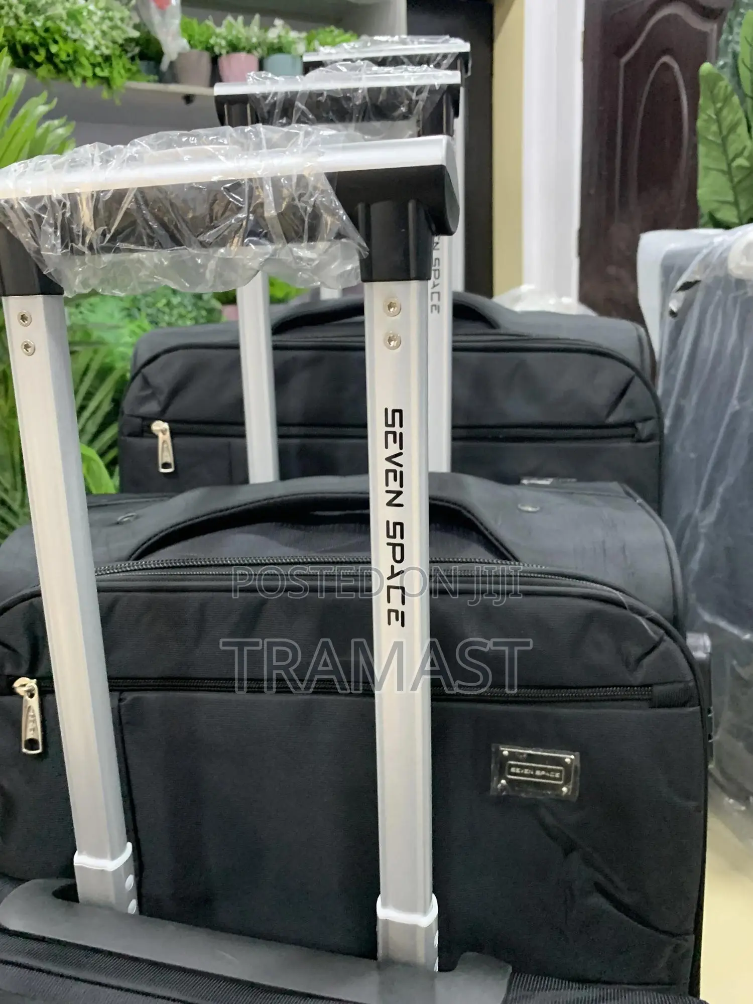 Seven Space Black Travel Luggage
