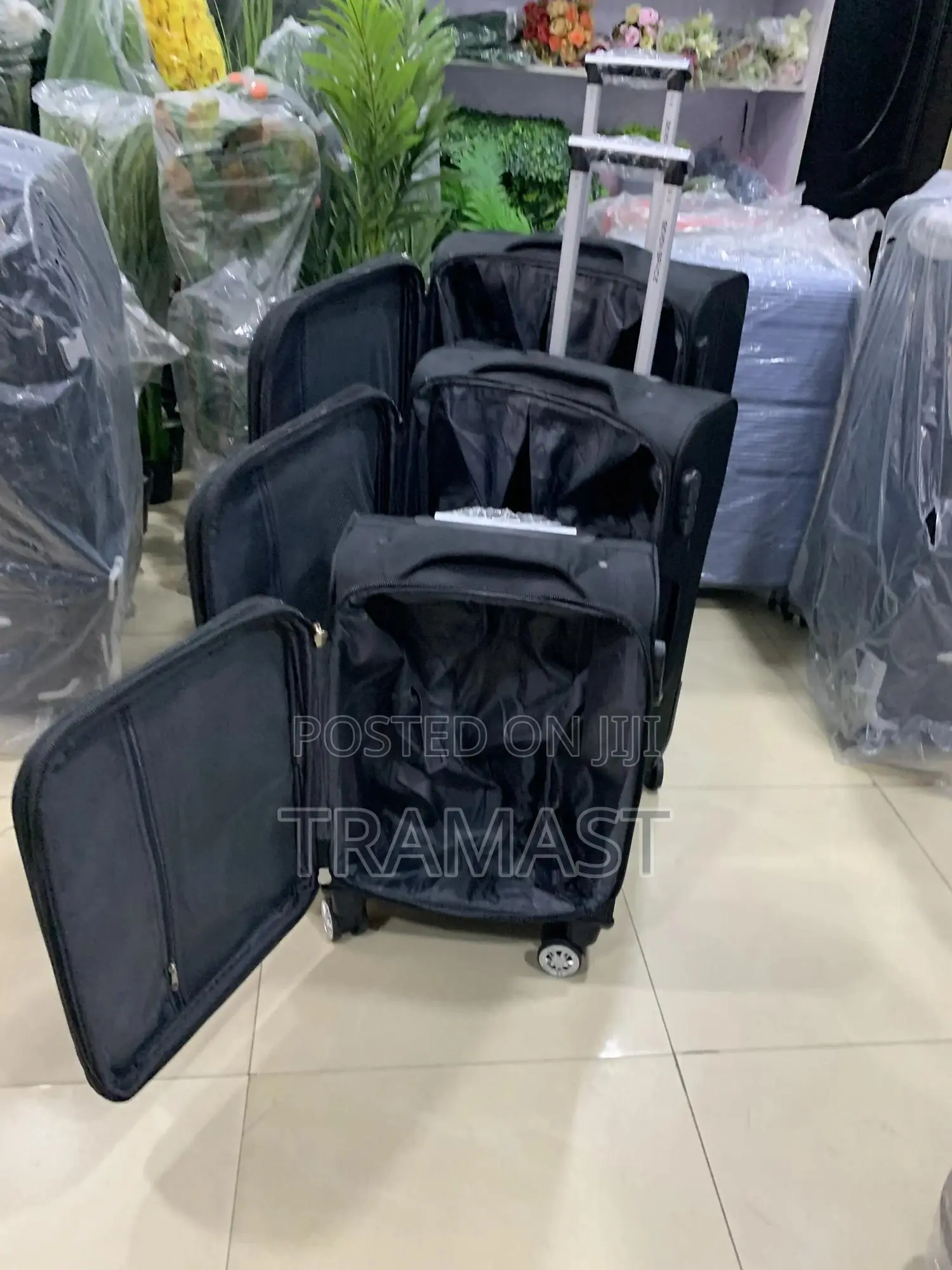 Seven Space Black Travel Luggage