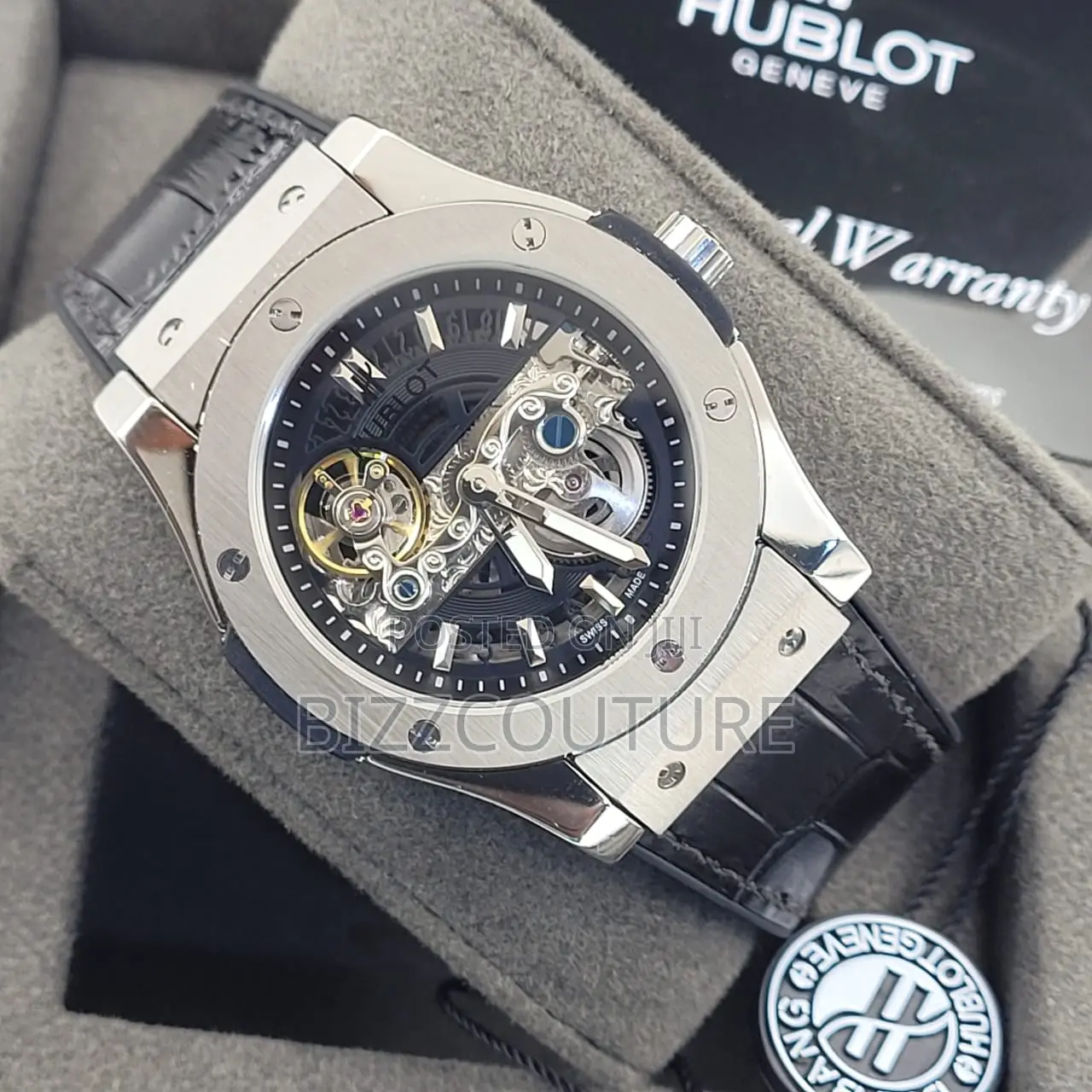 Original Hublot Mechanical Black Leather Watch Is Available