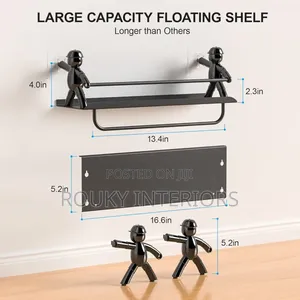 Metallic Shelves Wall Mounted