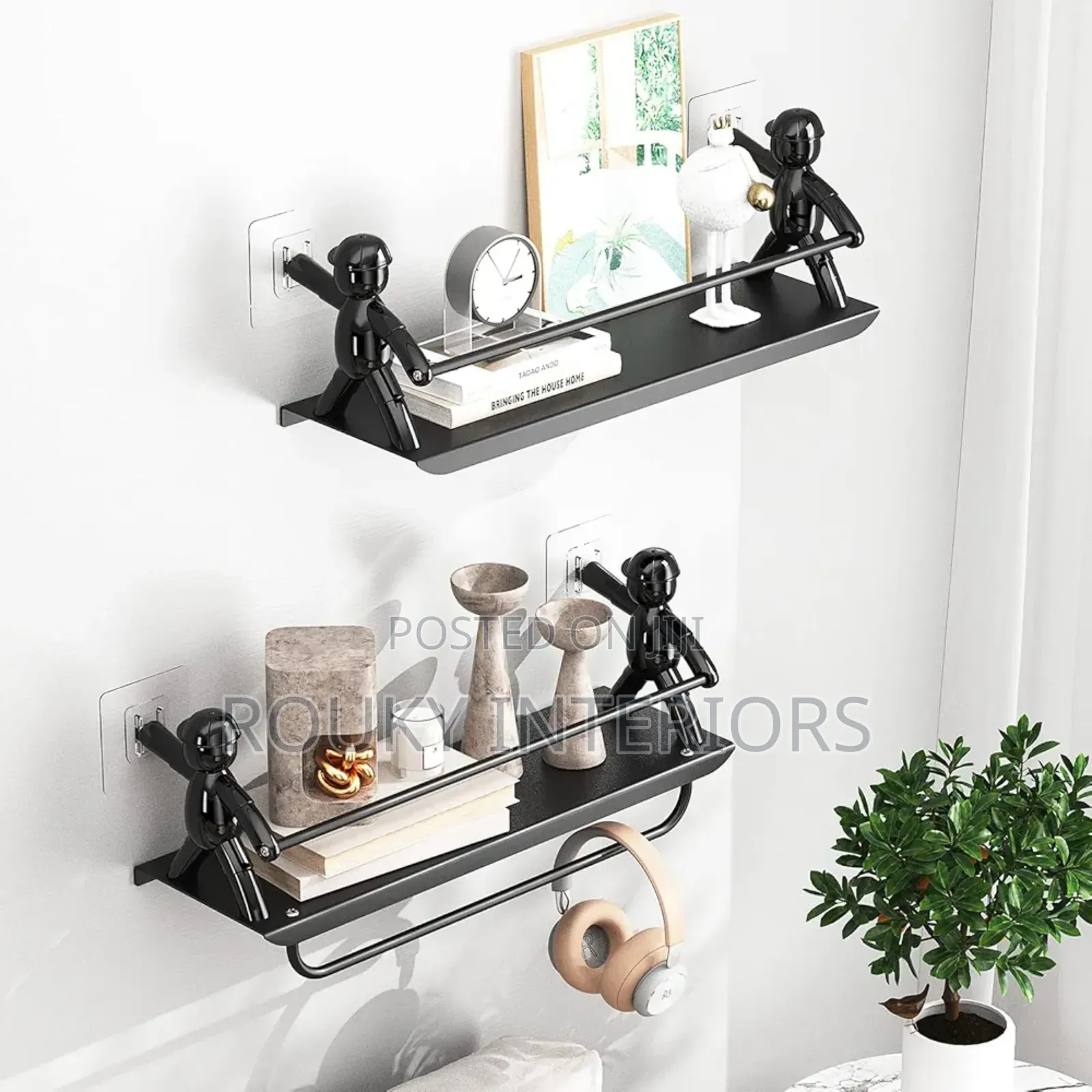 Metallic Shelves Wall Mounted