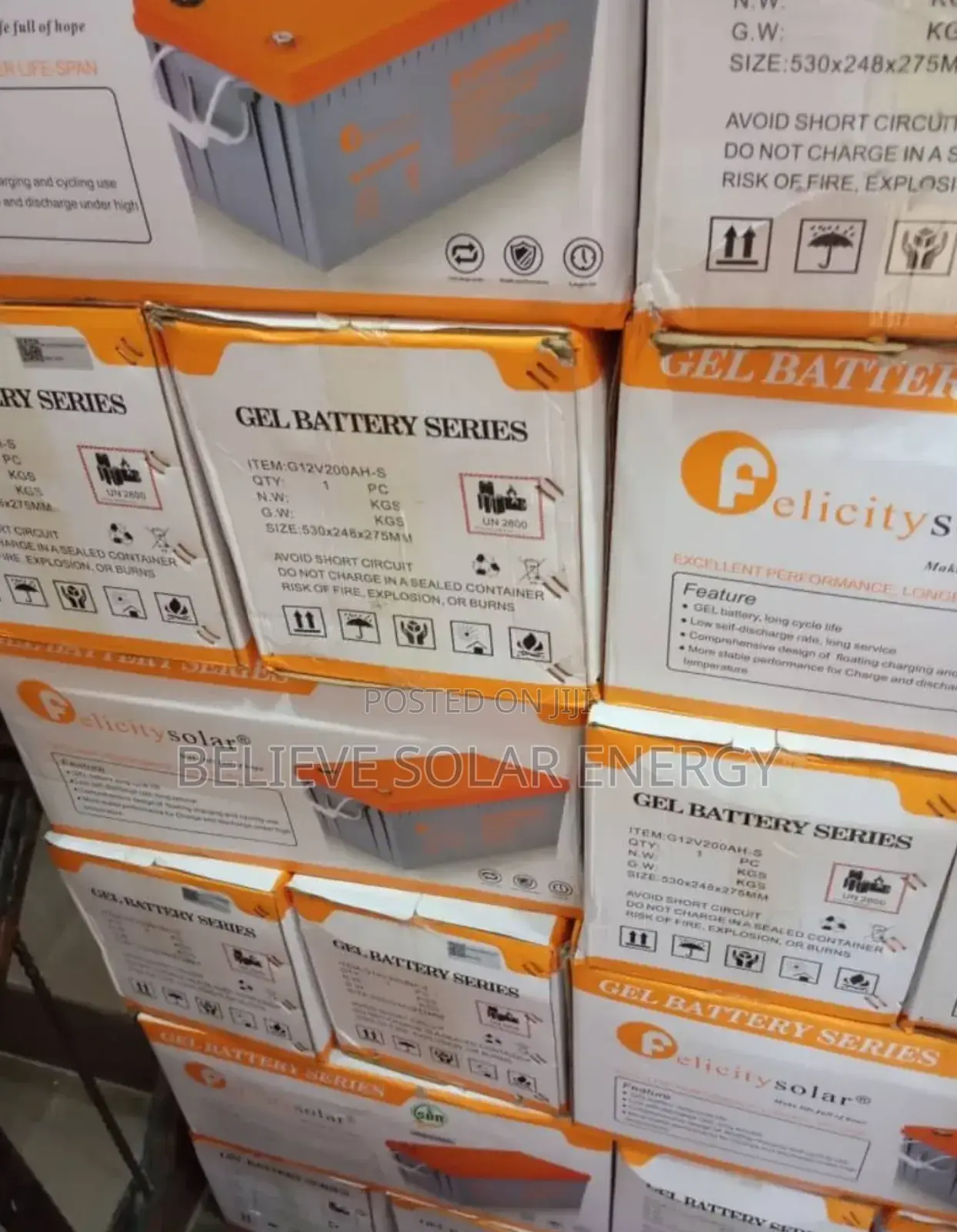 Felicity Gel Solar Battery 200h Ah