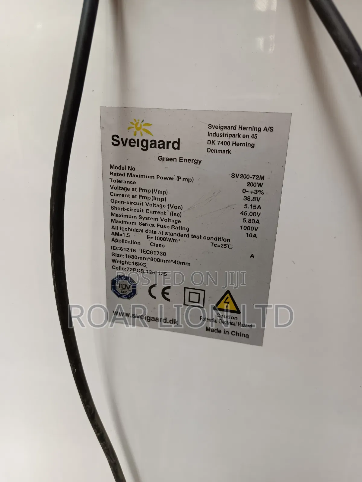 200W Solar Panel Black Frame