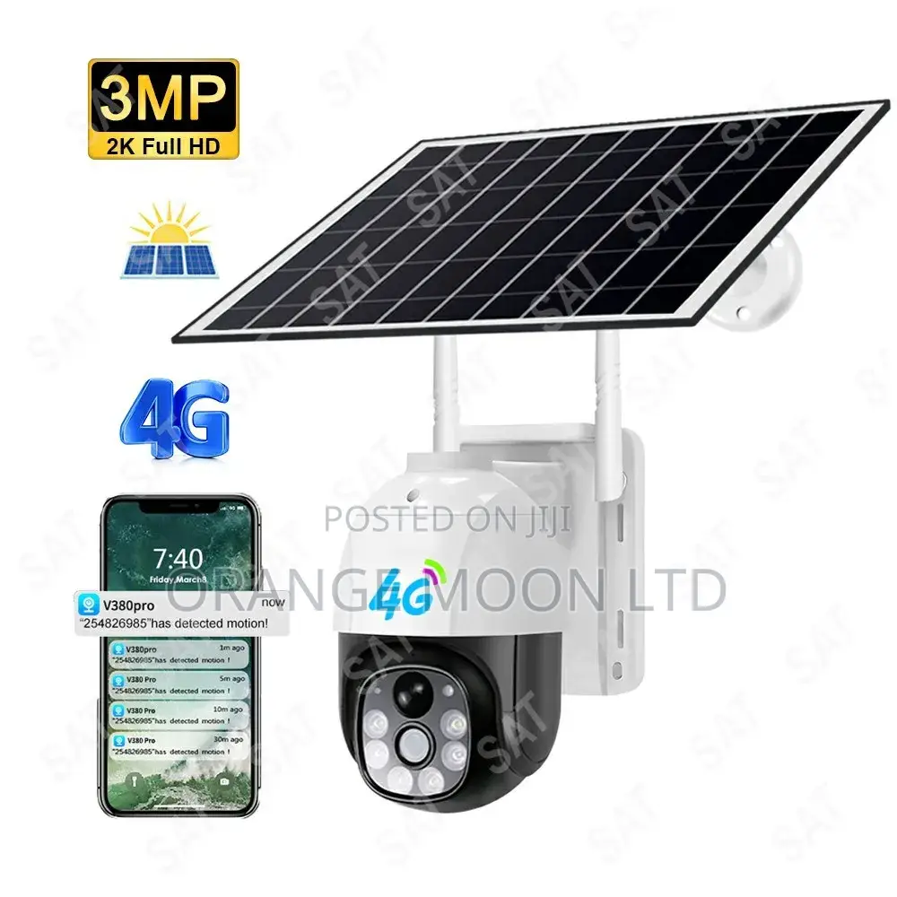 * 2 Days PROMO *4mp V380 PTZ 4g Solar Camera