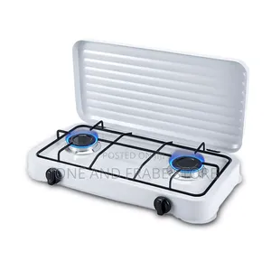 2 Burner Manual Ignition Tabletop Gas With Cover