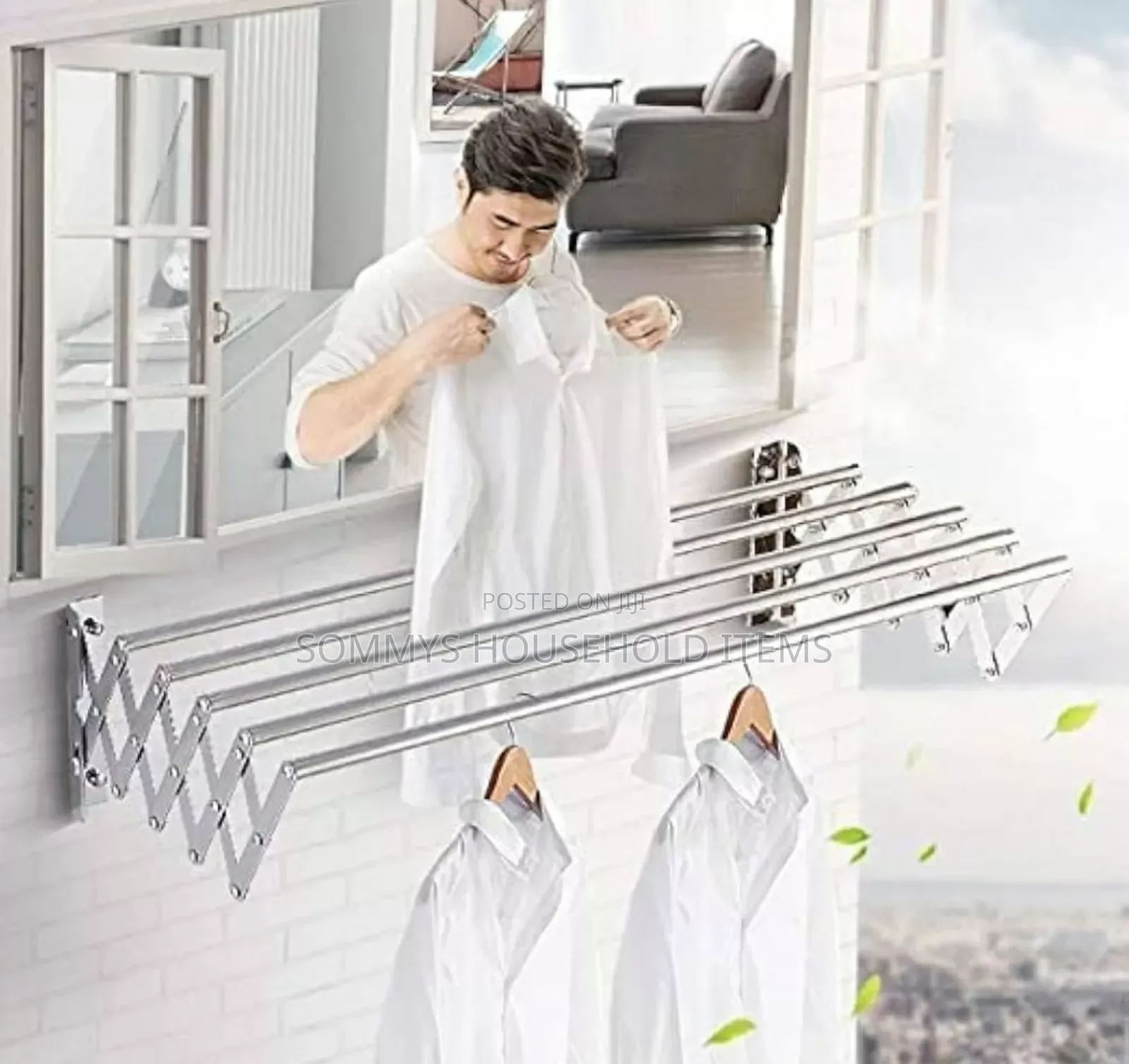Retractable Foldable Cloth Drying Hanger