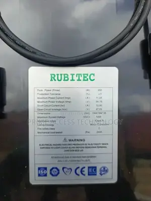 450watts Black Face Rubitec Solar Panel