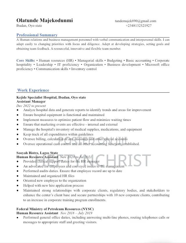 Administrative Assistant
