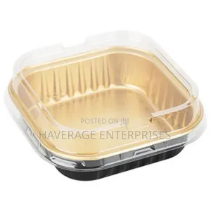 Heat Seal Airline Food Aluminium Foil Container 100pcs