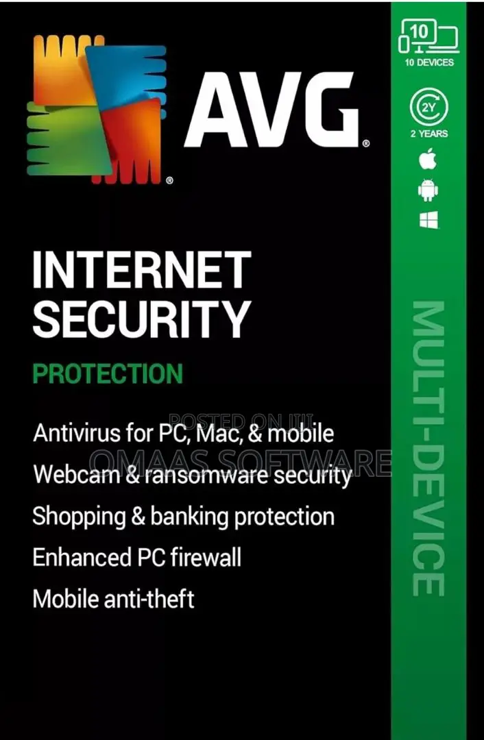 Avg Internet Security 2025, 10 Devices, 2 Years