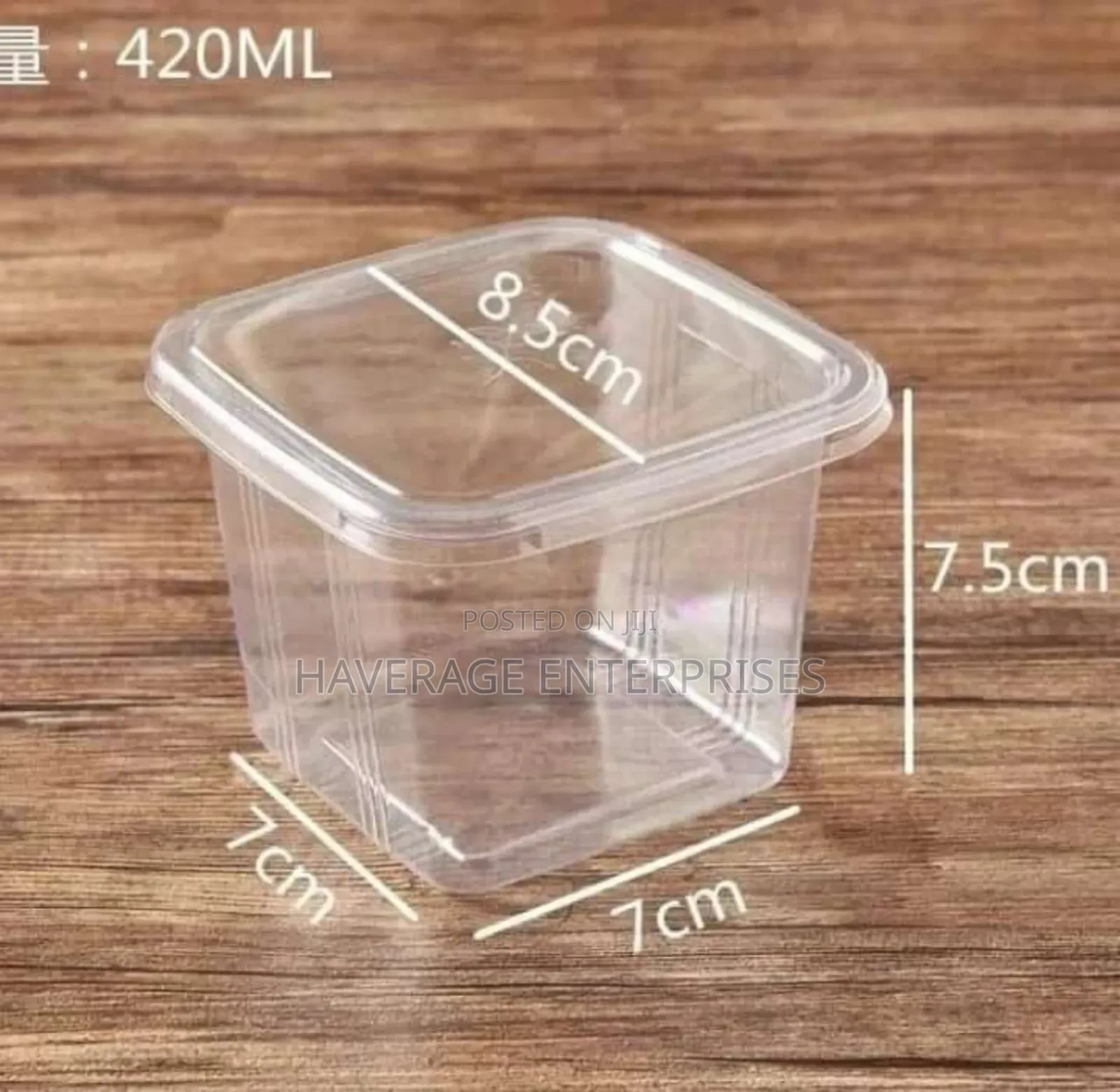 13oz Plastic Square Dessert Cups,With Lids 200pces