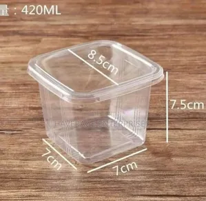 13oz Plastic Square Dessert Cups,With Lids 200pces