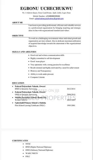 Customer Service,Front Desk Officer, HR and Supervisor CV