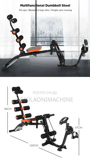 6-in-1 Folding Adjustment Table Dumbbell Stool Abdominal
