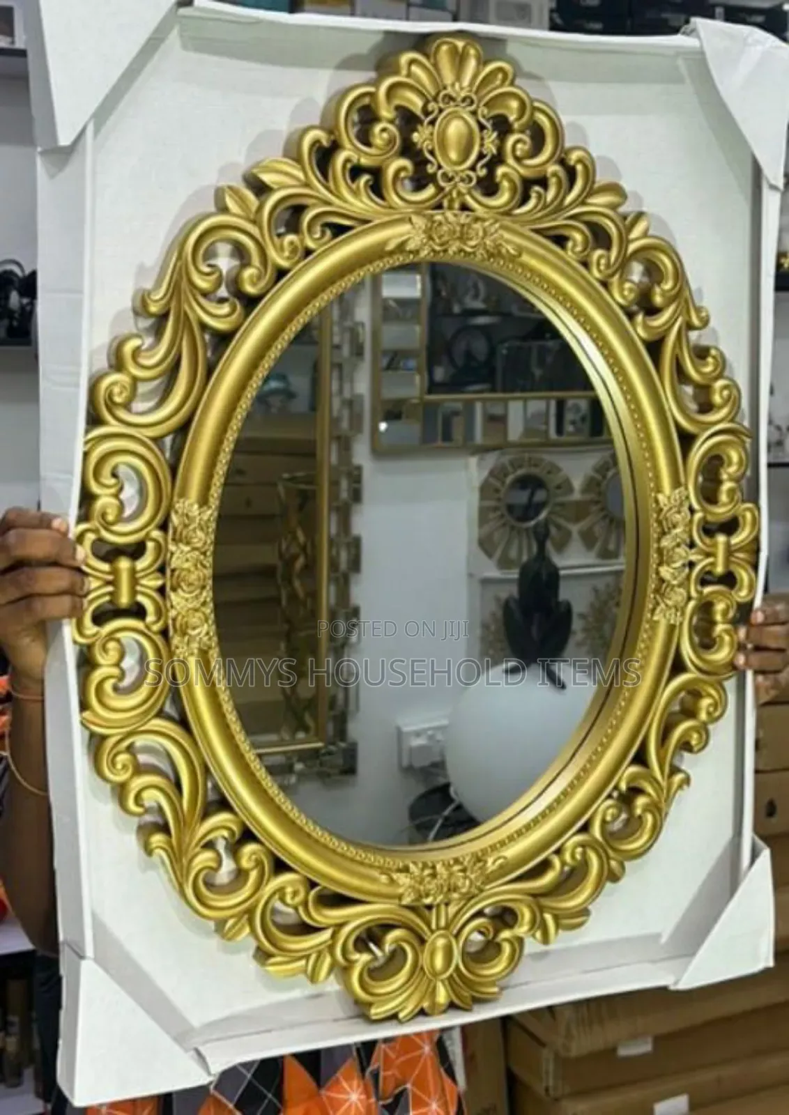 Gold Aesthetic Mirror Frame