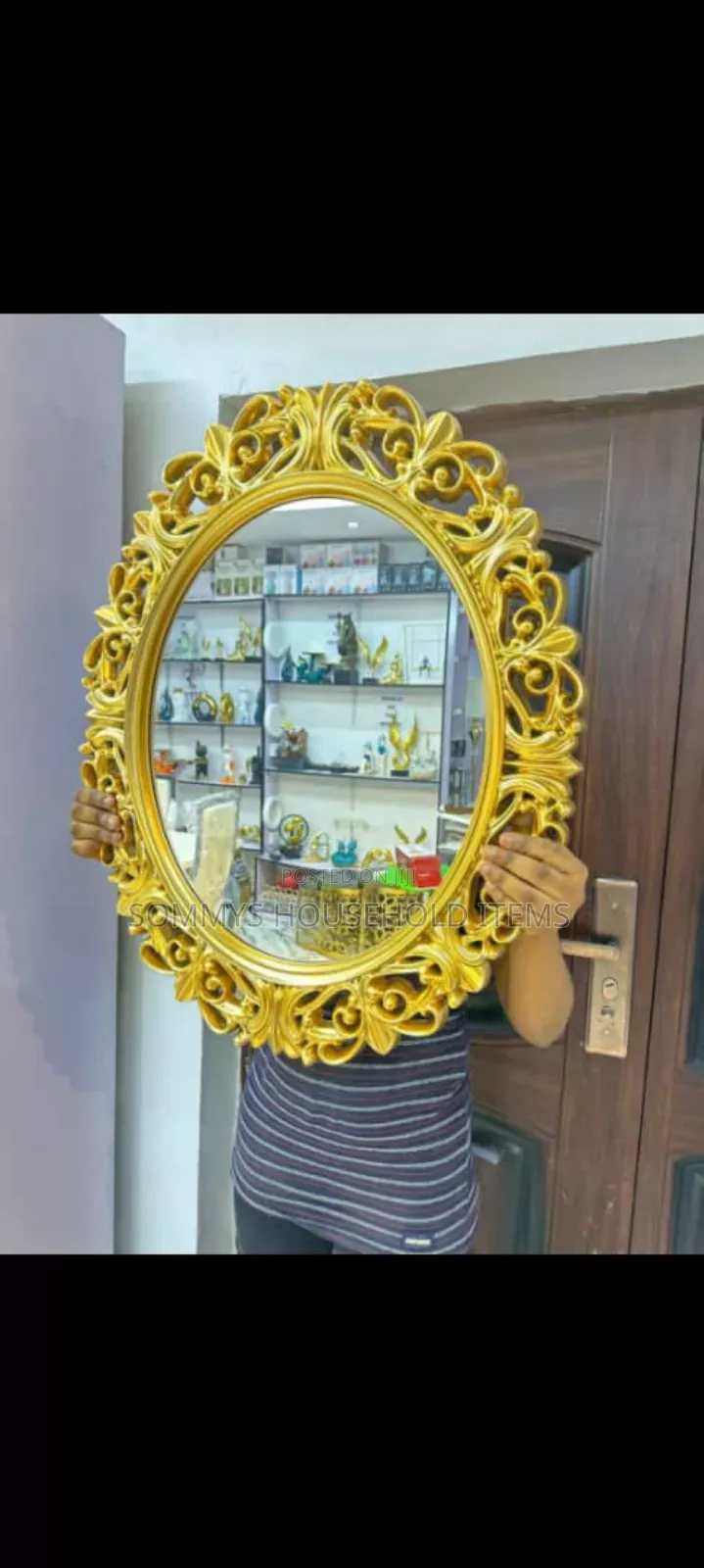 Gold Aesthetic Mirror Frame