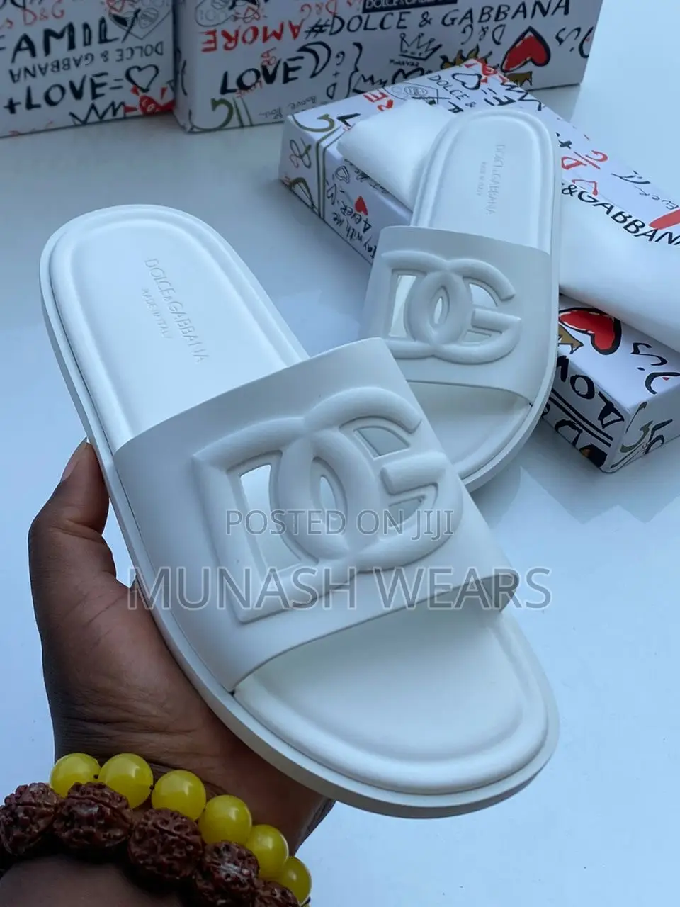 D G Leather Slipers