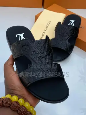 LV Monogram Leather Slipers