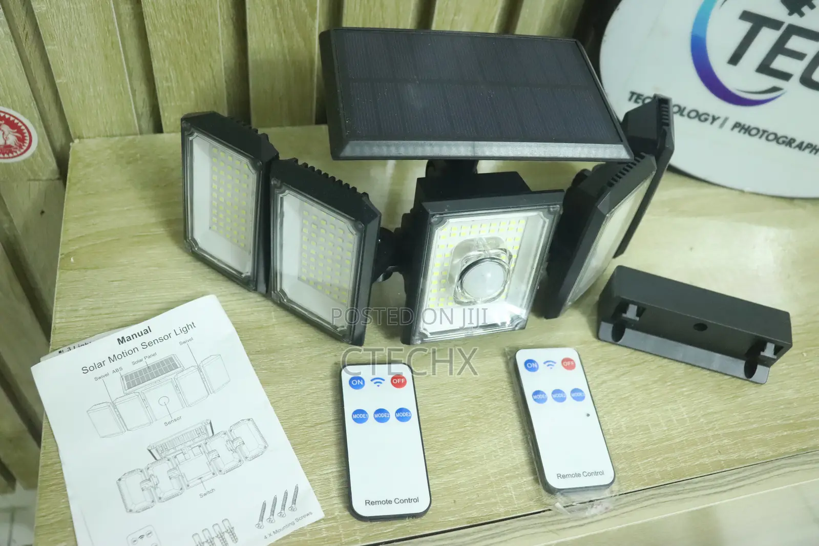 300 Led Solar Light, Sensor Light, 5 Side