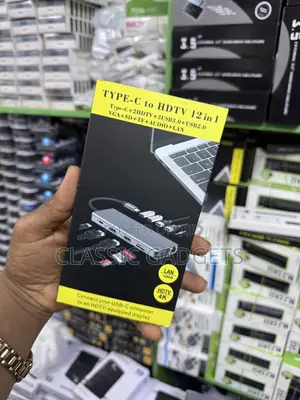 Type-C to HDTV 12 in 1 Hub ( INCLUDE 2 HDMI PORTS )