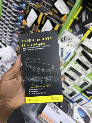 Type-C to HDTV 12 in 1 Hub ( INCLUDE 2 HDMI PORTS )