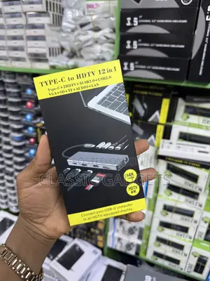 Type-C to HDTV 12 in 1 Hub ( INCLUDE 2 HDMI PORTS )