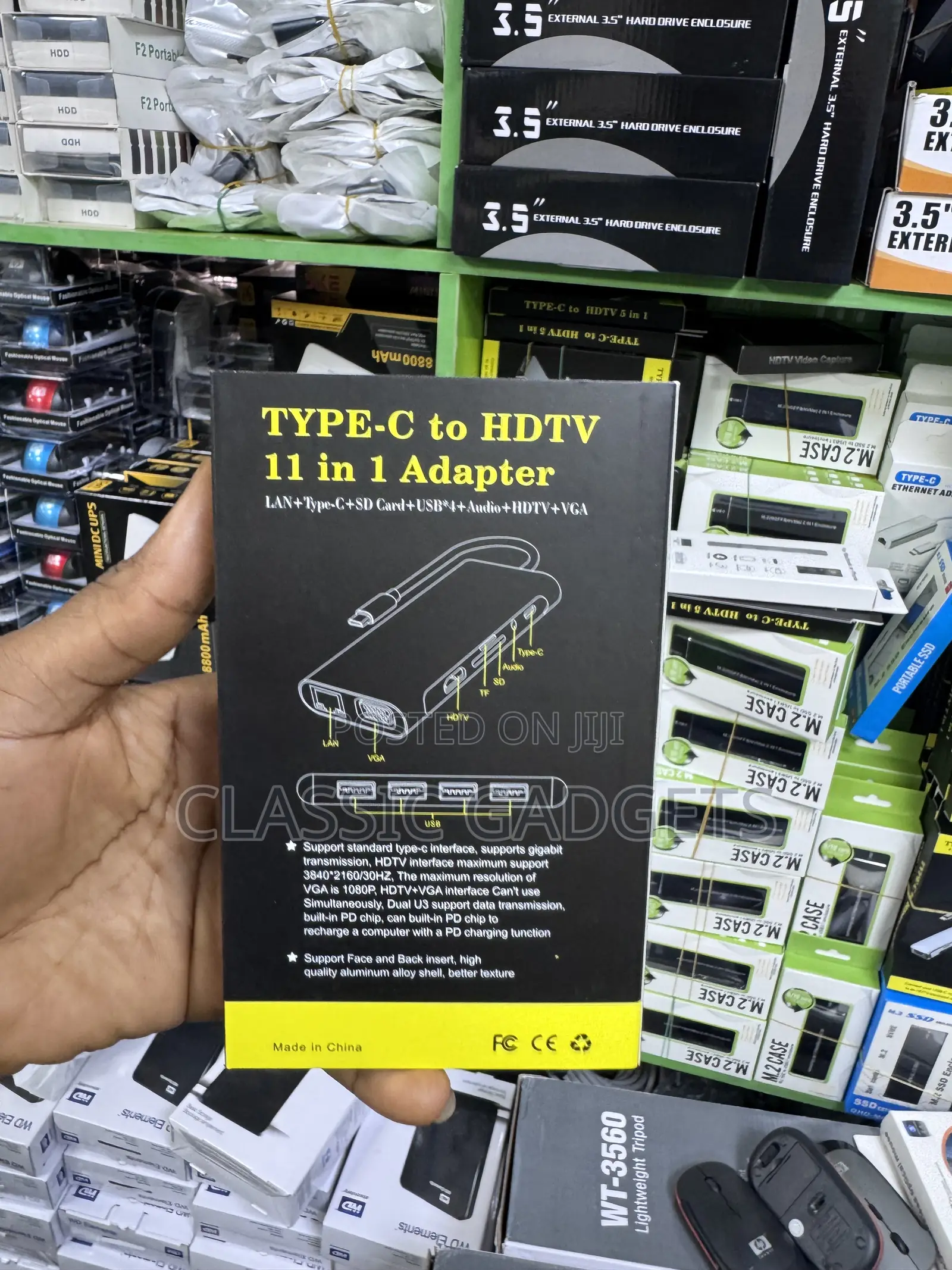 11 in 1 Usb C Hub Type C Adapter Hdmi Vga Rj45 Lan Hub