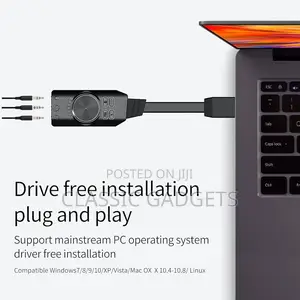 External Virtual 7.1 Channel Sound Card 3.5mm Audio Mic Jack