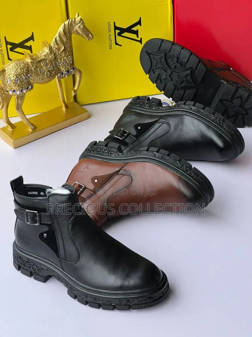 Men's Louis Vuitton Ankle Leather Boots
