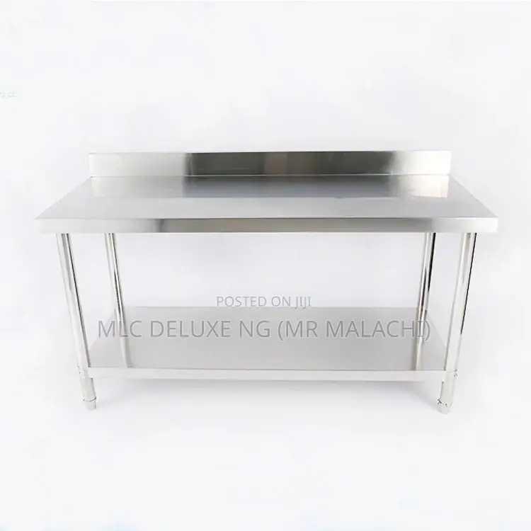 5ft Stainless Steel Table/1.5m Solid Steel Table(Back Splash