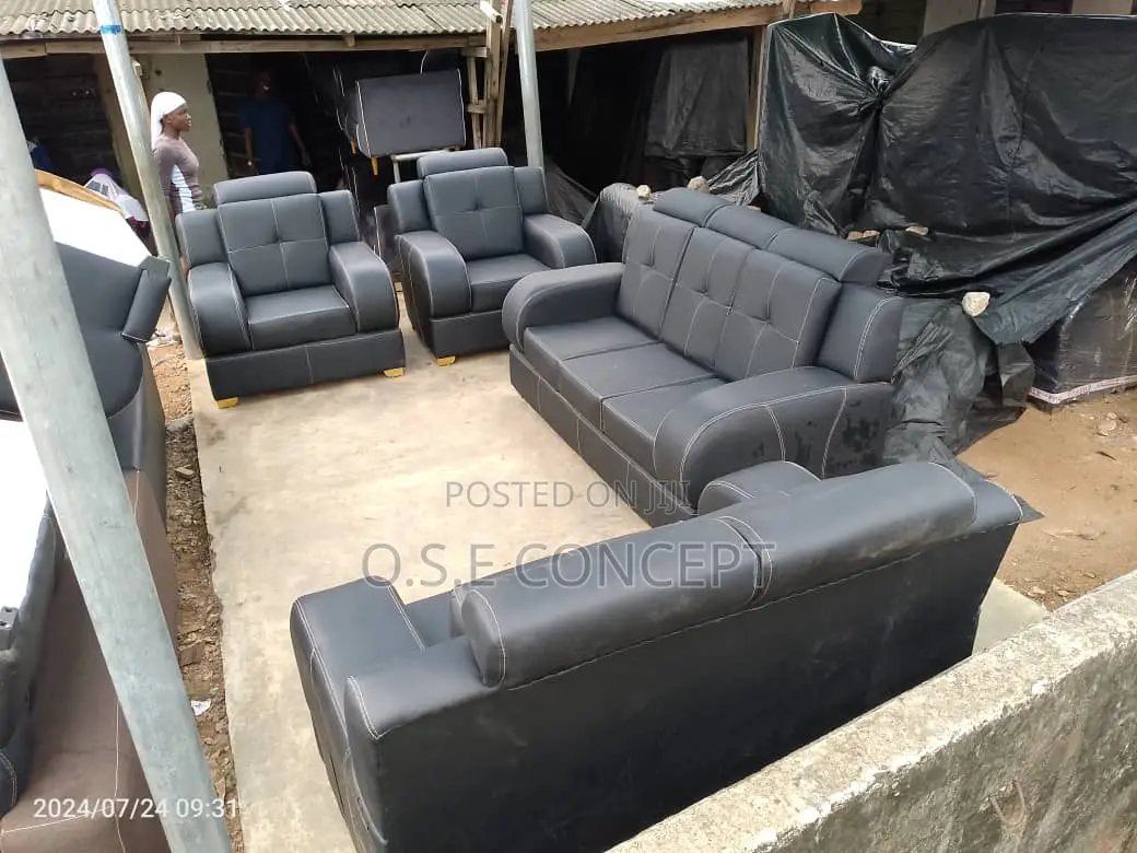 Unique Black Leather Chair
