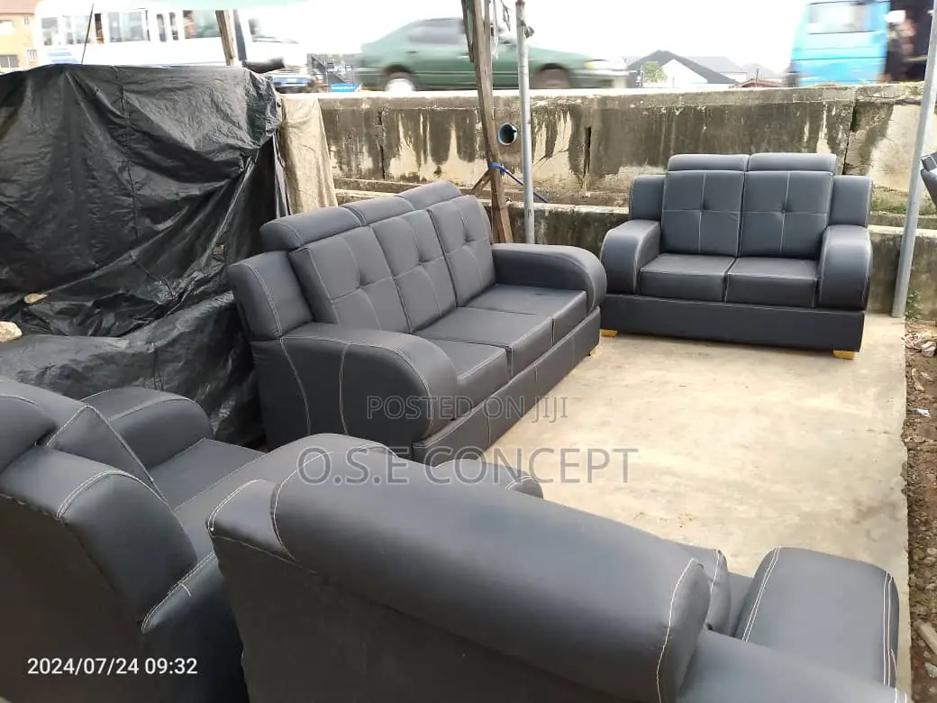 Unique Black Leather Chair