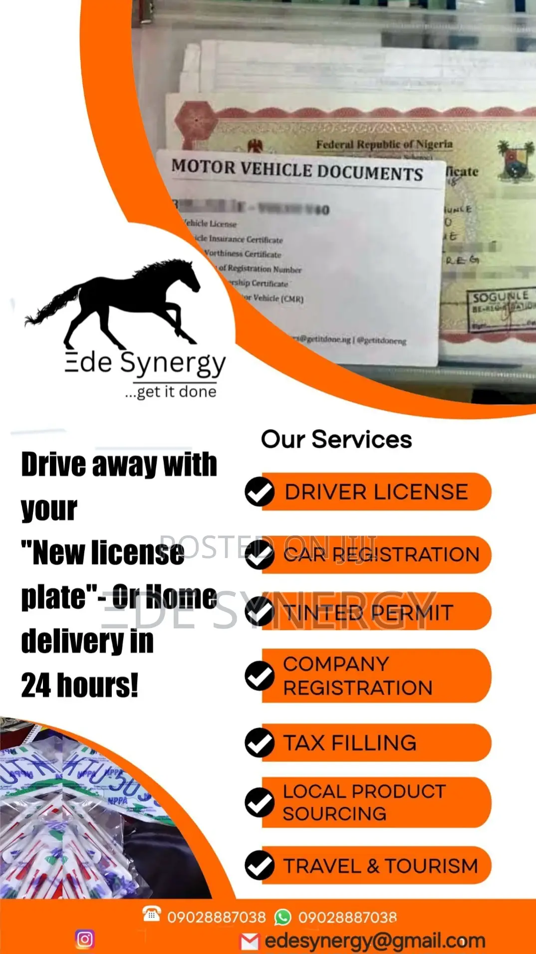 Error Free Vehicle Registration. 24 Hours Delivery