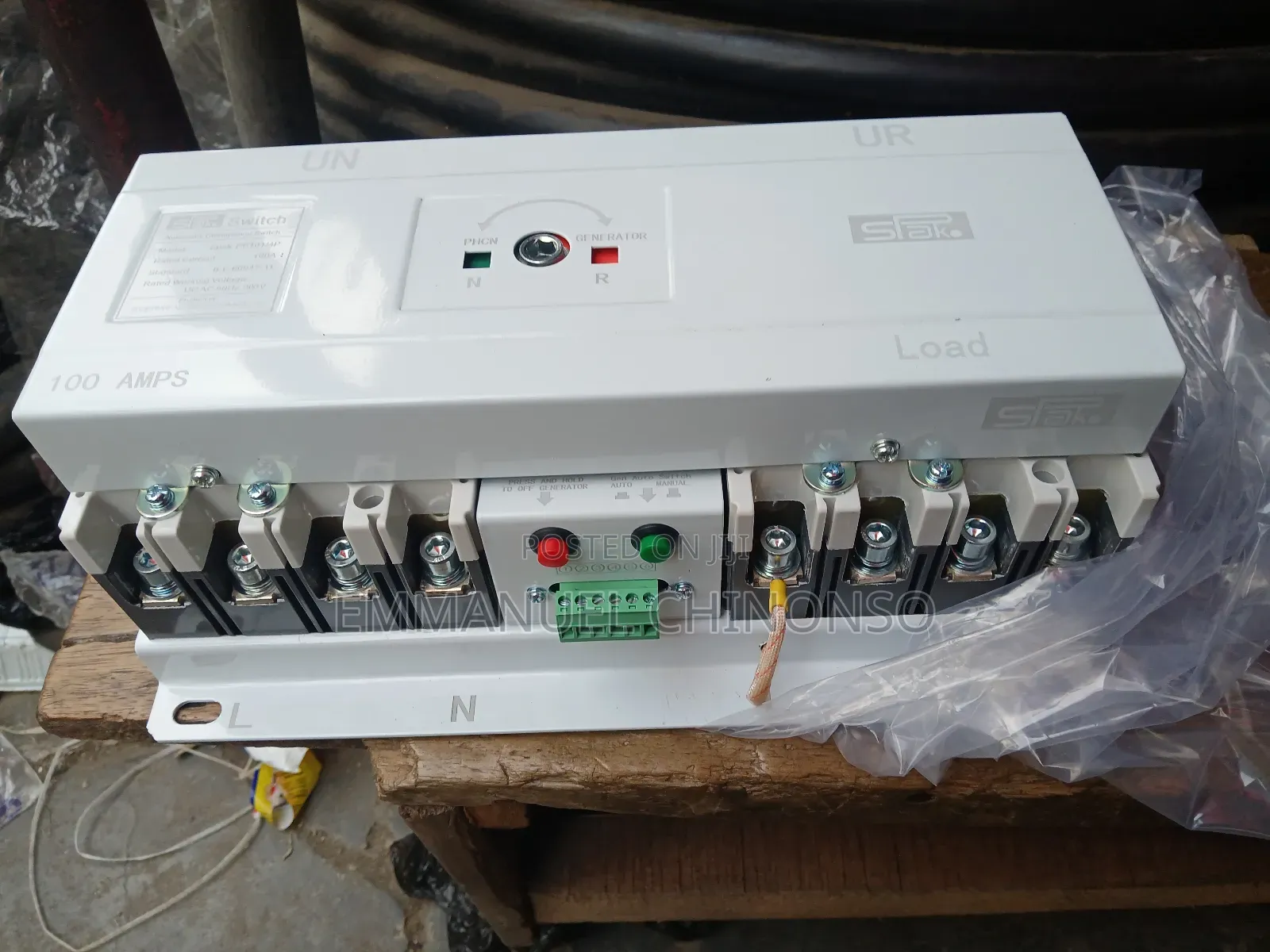 100a Spak Automatic Changeover Switch