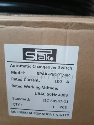 100a Spak Automatic Changeover Switch
