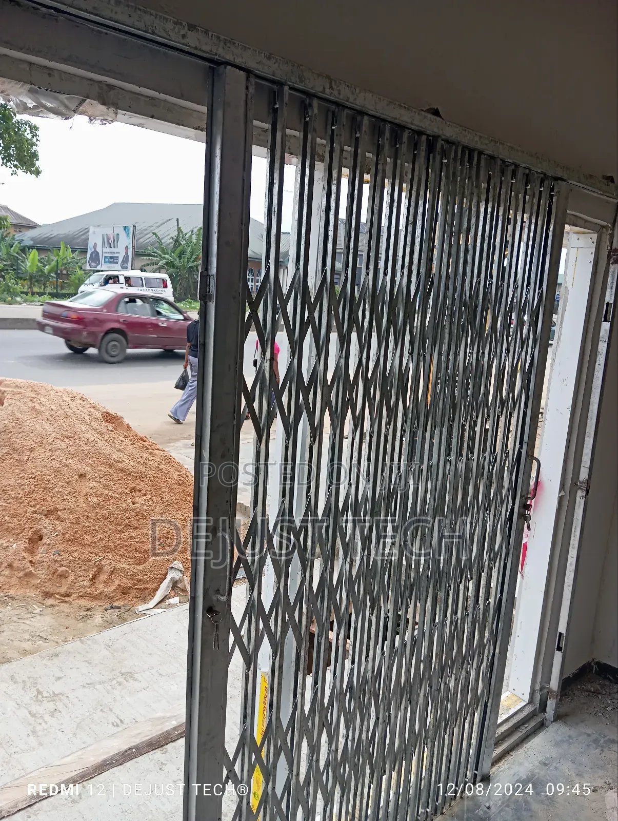 Security Galvanize Collapsible Door