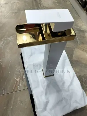 White Long Basin Mixer Tap