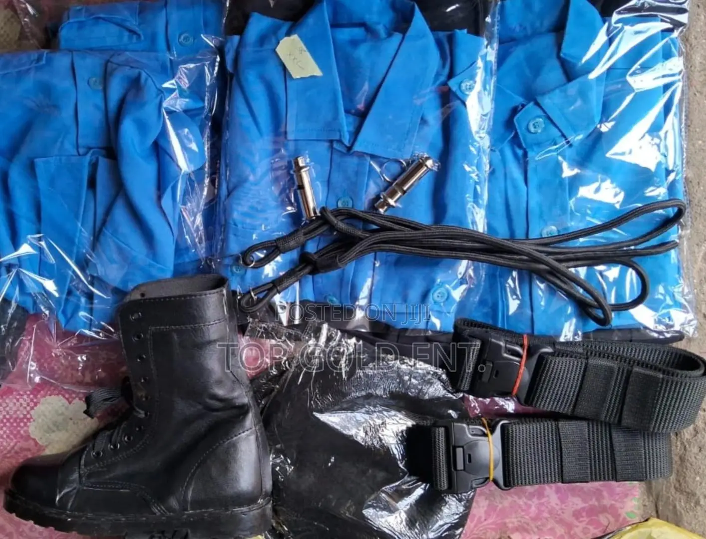 Security Uniform. Cap, Uniform, Belt, Boot