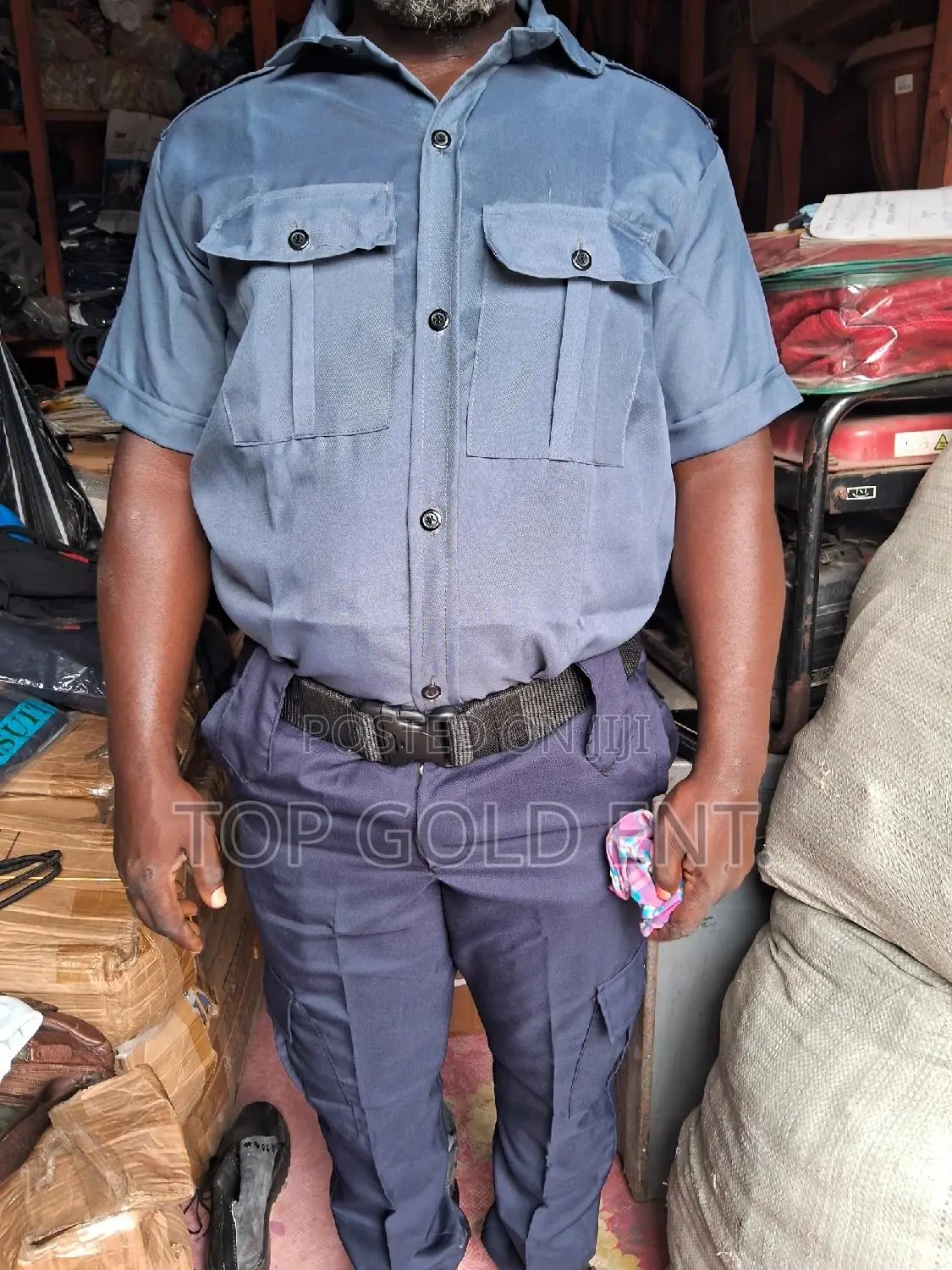 Security Uniform. Cap, Uniform, Belt, Boot