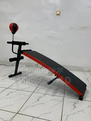 Long Sit-Up Bench With Punching Ball