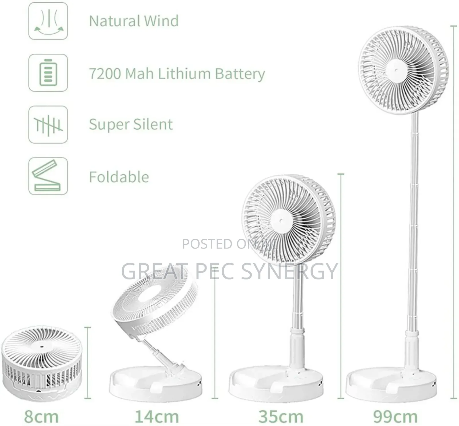 Rechargeable Foldable Fan