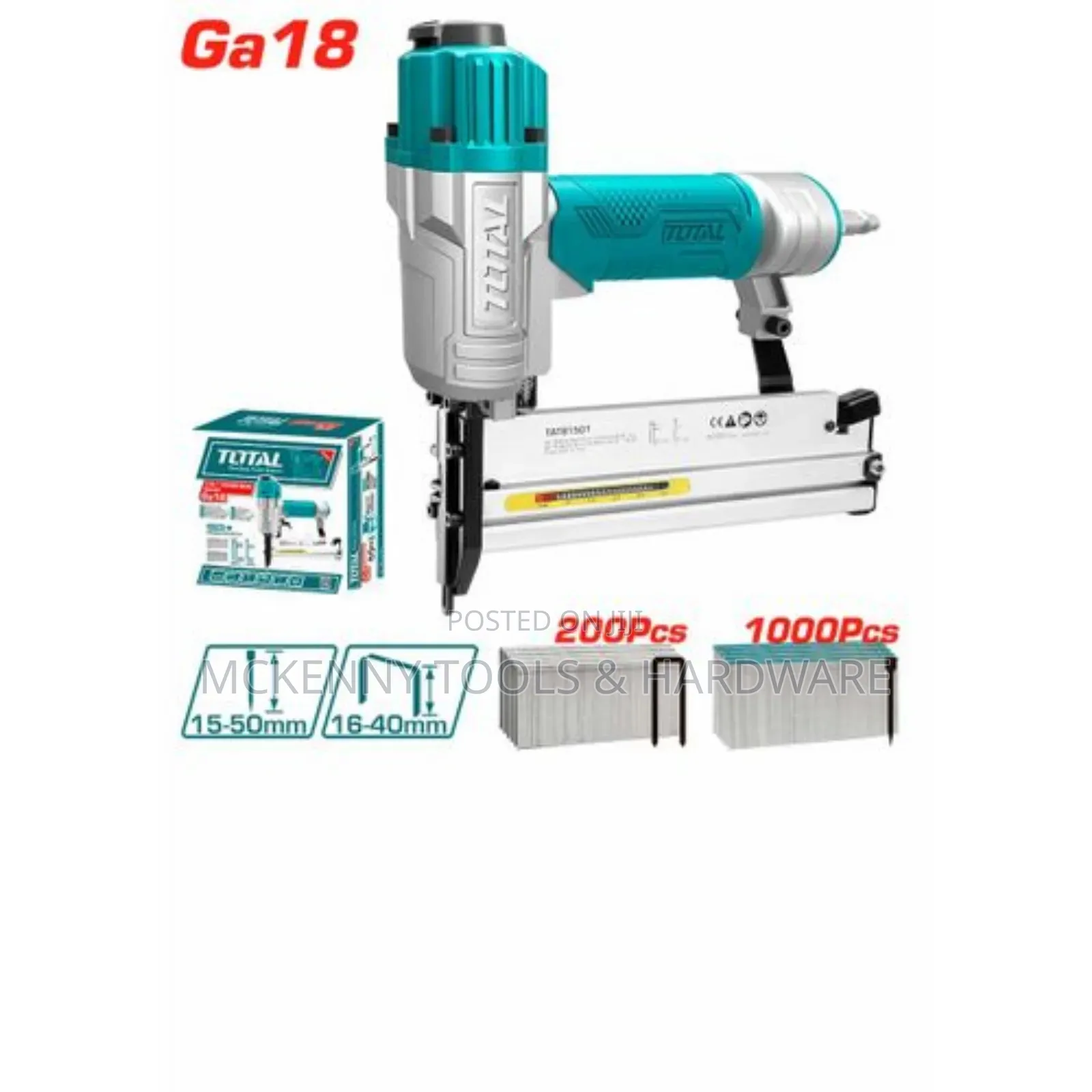Total Air Brad Nailer Gun Ga18 Industrial